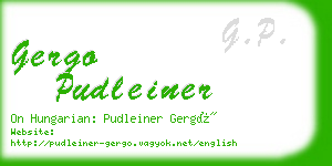 gergo pudleiner business card